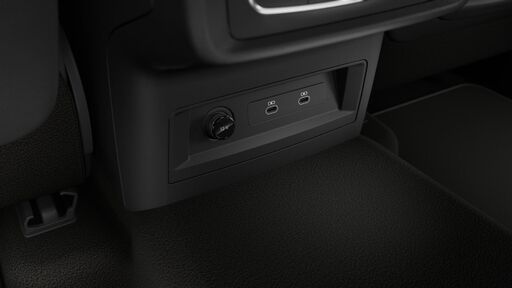 USB-Anschlüsse mit Ladefunktion im Fond