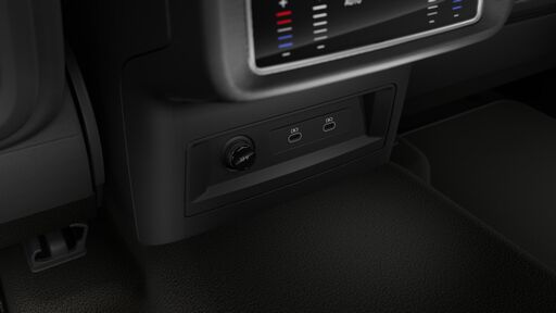 USB-Anschlüsse mit Ladefunktion im Fond