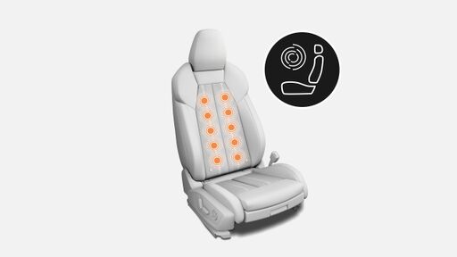 Sitzbelüftung und Massage vorne