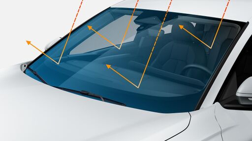 Frontscheibe in Klimakomfort-/