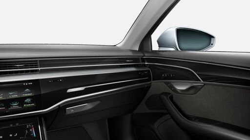 Obere Dekoreinlagen Klavierlack schwarz