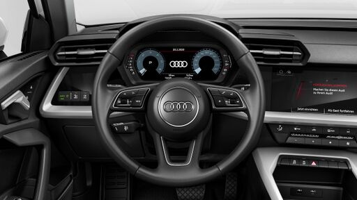 Lederlenkrad im 3-Speichen-Design