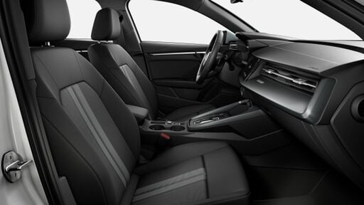 Interieur mit Normalsitzen in Schwarz
