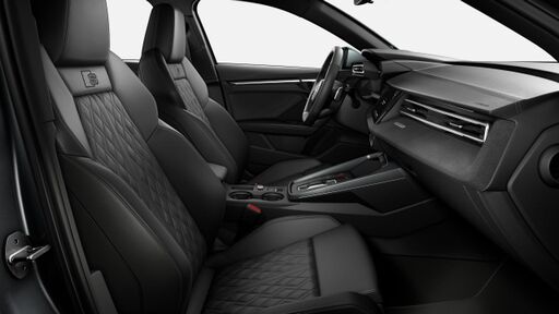 Interieur S mit Sportsitzen in Schwarz