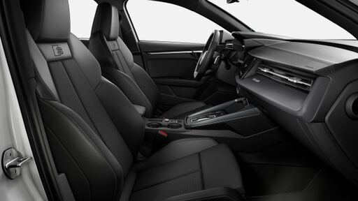 Interieur S mit Sportsitzen in Schwarz