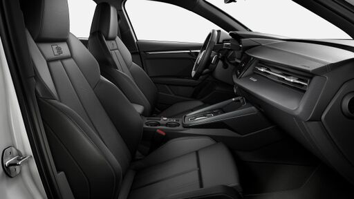 Interieur S mit Sportsitzen in Schwarz