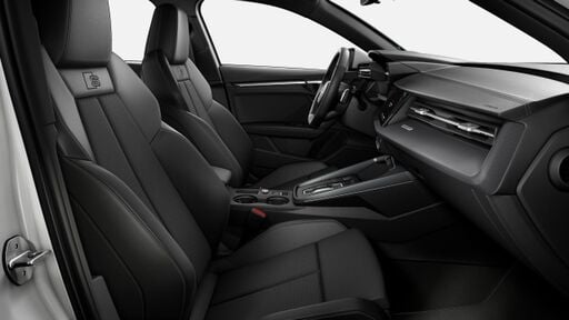 Interieur S mit Sportsitzen in Schwarz