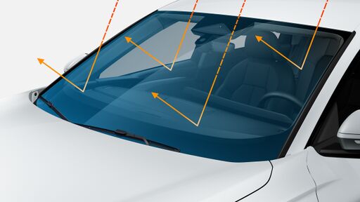 Frontscheibe in Klimakomfortverglasung