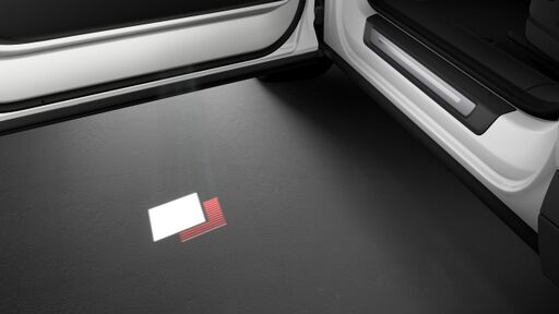 Einstiegs-LED mit Logoprojektion vorn