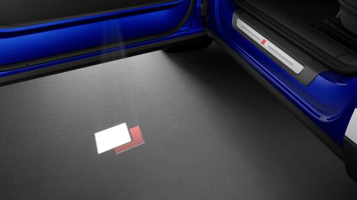 Einstiegs-LED mit Logoprojektion vorn