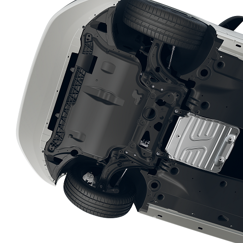 Unterfahrschutz, Motor und Getriebe