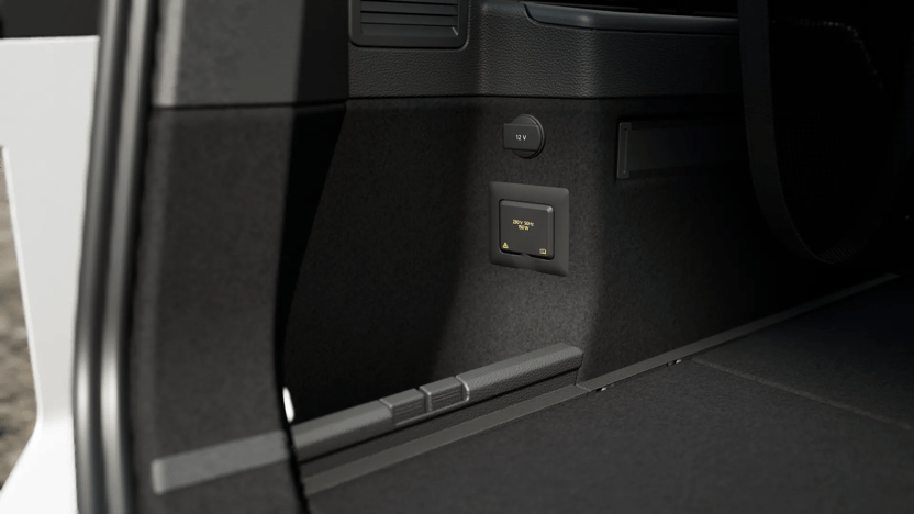 Steckdose 230V im Gepäckraum inkl.