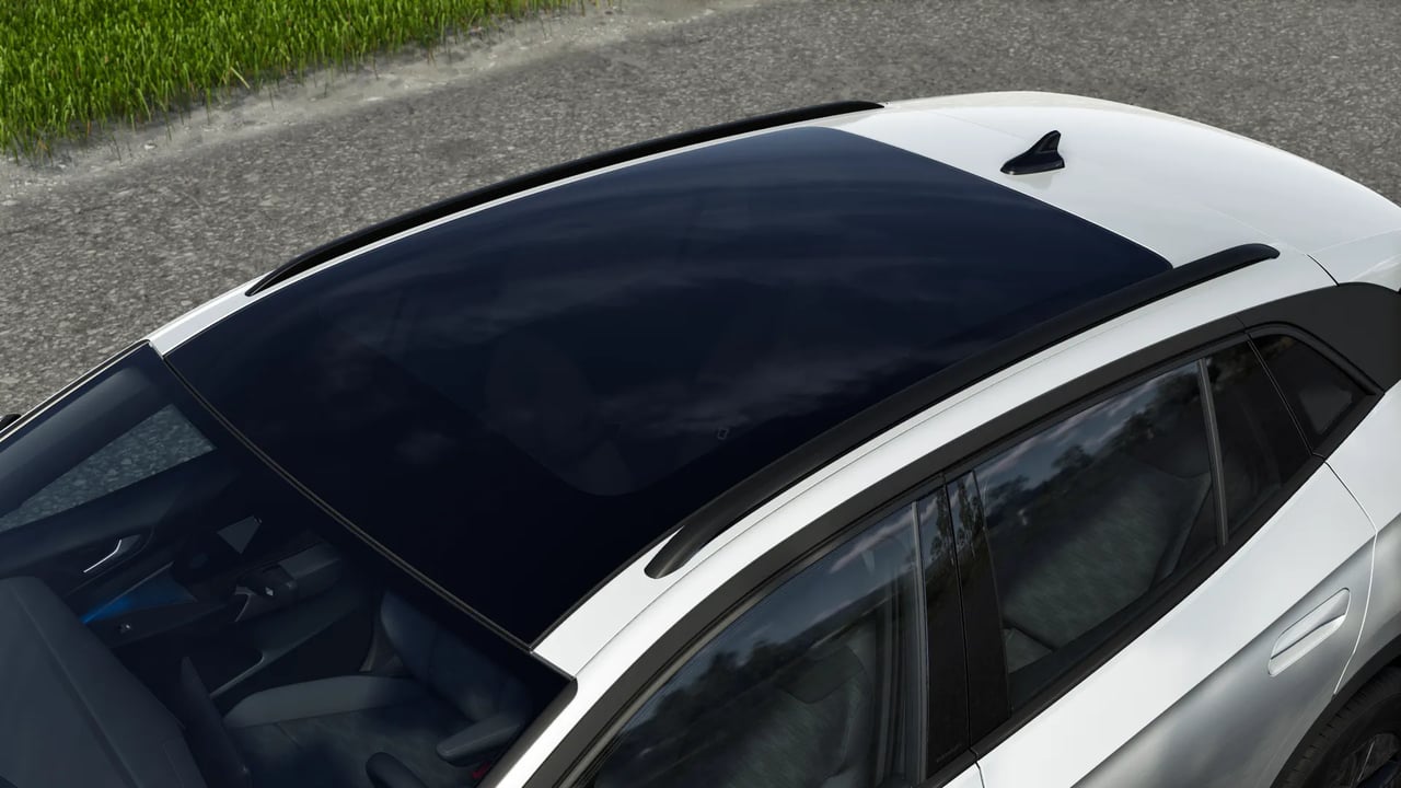 Panoramadach mit Sonnenschutzrollo