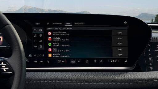 Audi Application Store and smartphone