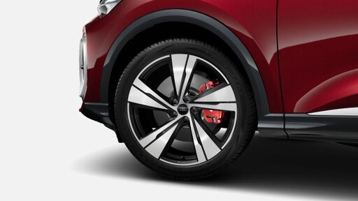 Спирачни апарати, лакирани в червено