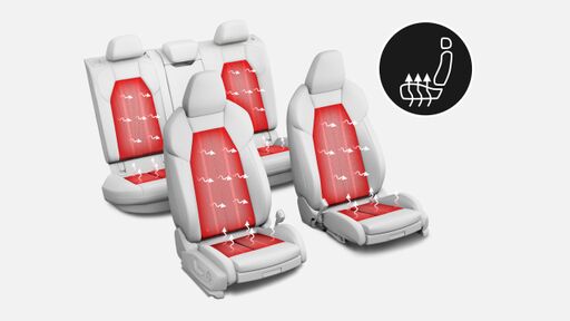 Vyhřívání sedadel vpředu a vzadu