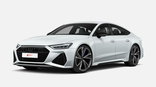 Kruhy Audi a loga "RS 7" v lesklé černé