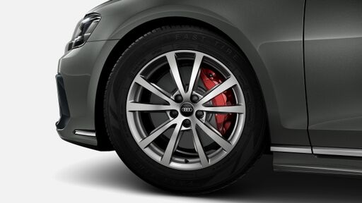 Červeně lakované brzdové třmeny