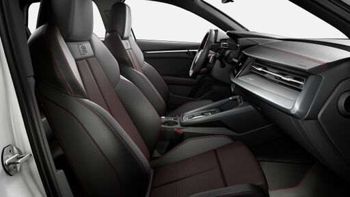 Červené prošívání Audi Sport