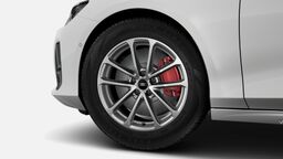 Brzdové třmeny lakované červenou barvou