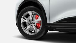 Brzdové třmeny lakované červenou barvou