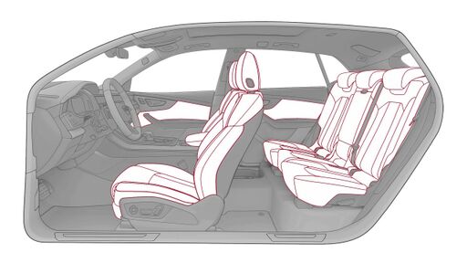 Üléshuzat: Audi exclusive Valcona bőr