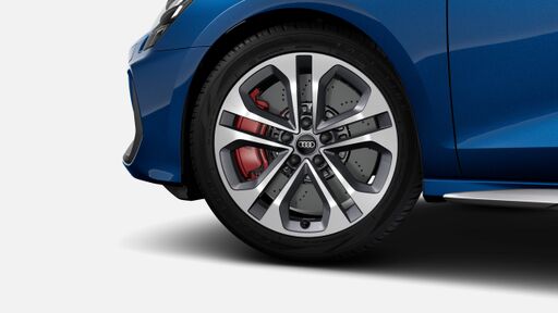 Féknyereg, vörös lakkozott, 17"