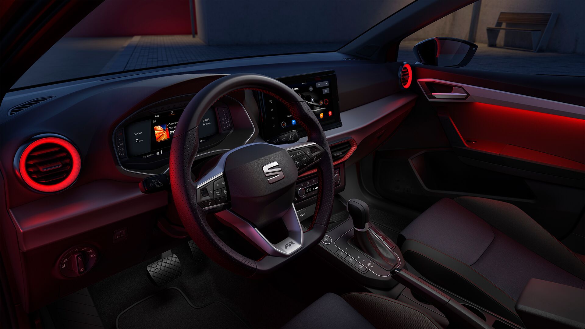 Luz ambiente nas saídas de ar