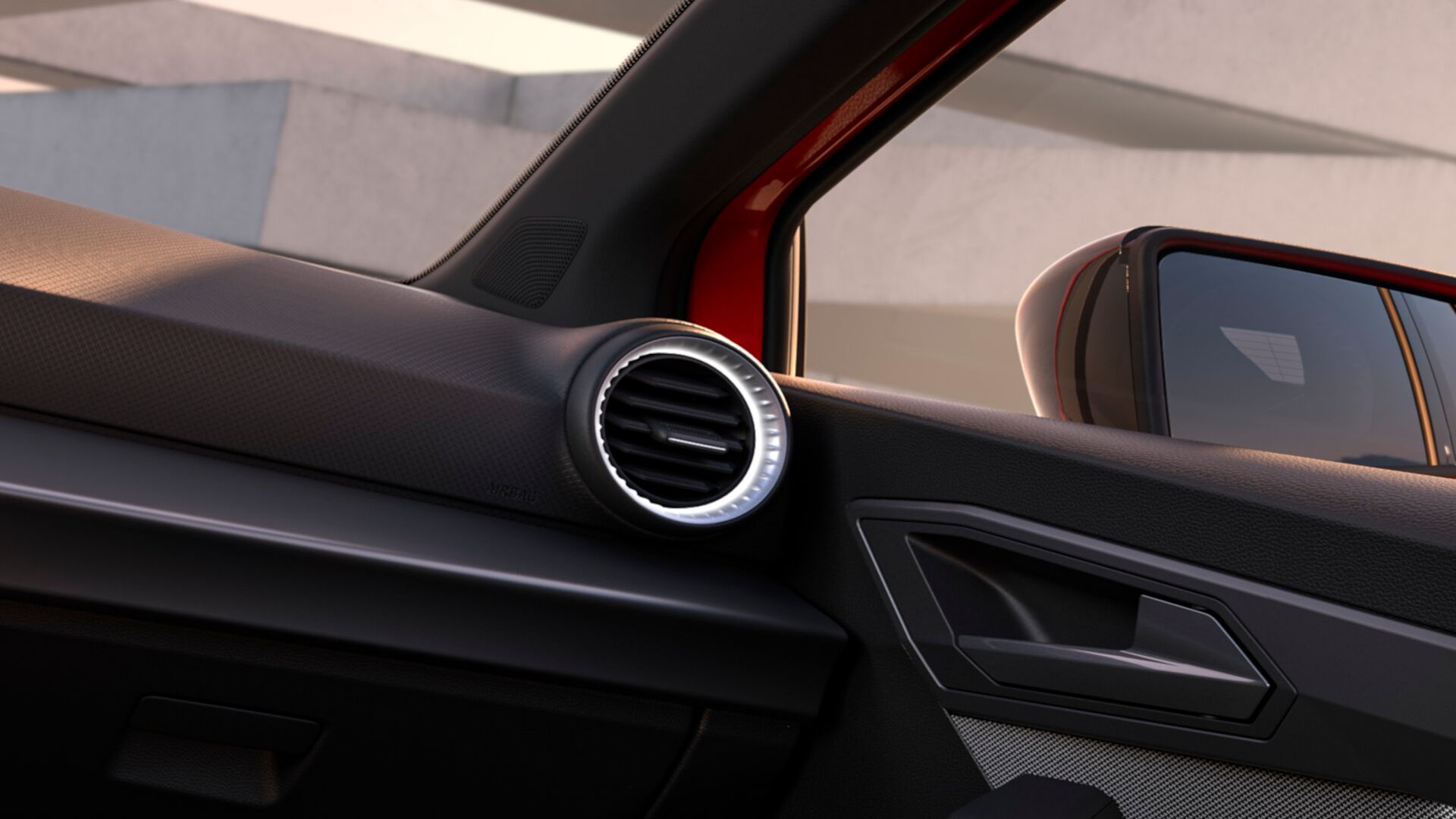 Luz ambiente nas saídas de ar