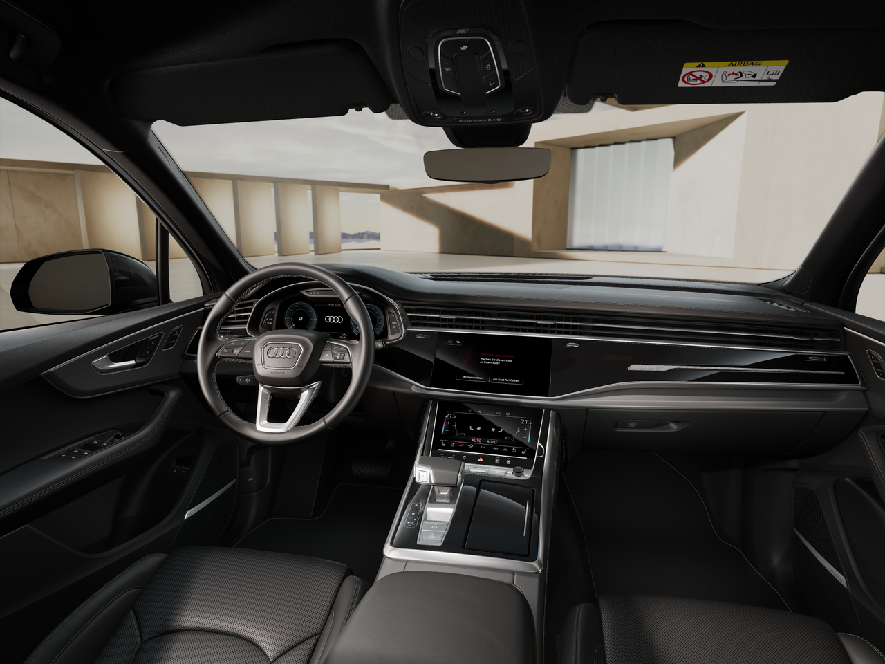 Imaginea unui Q7 S line 55 TFSI e quattro 290 kW&#x2F;394CP
