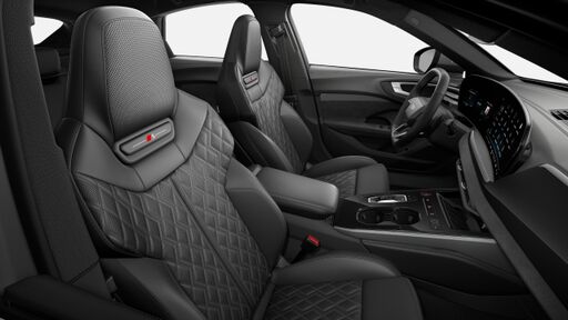 Notranjost S, športni sedeži plus, črni