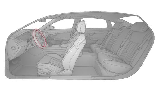Ovládacie prvky v čiernej koži Audi