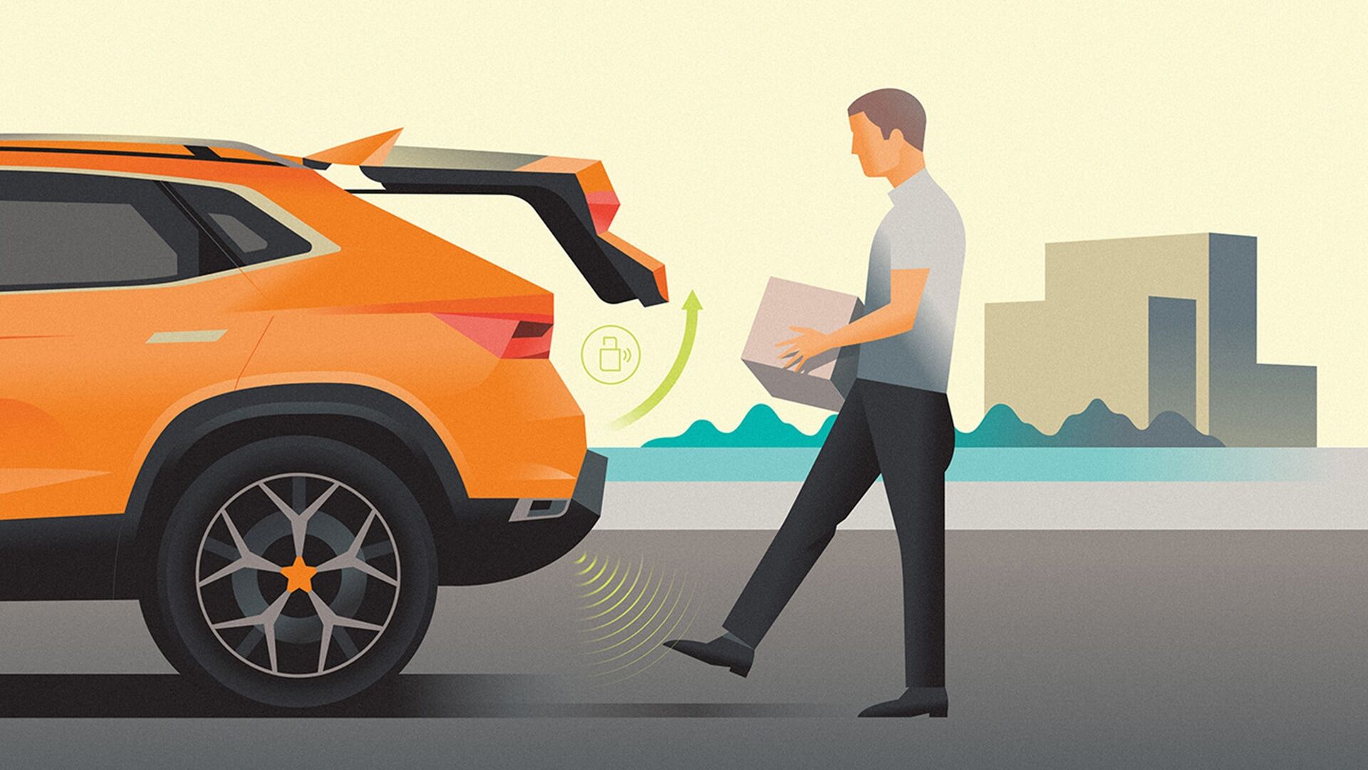 Bezdotykové ovládanie dverí batožinového