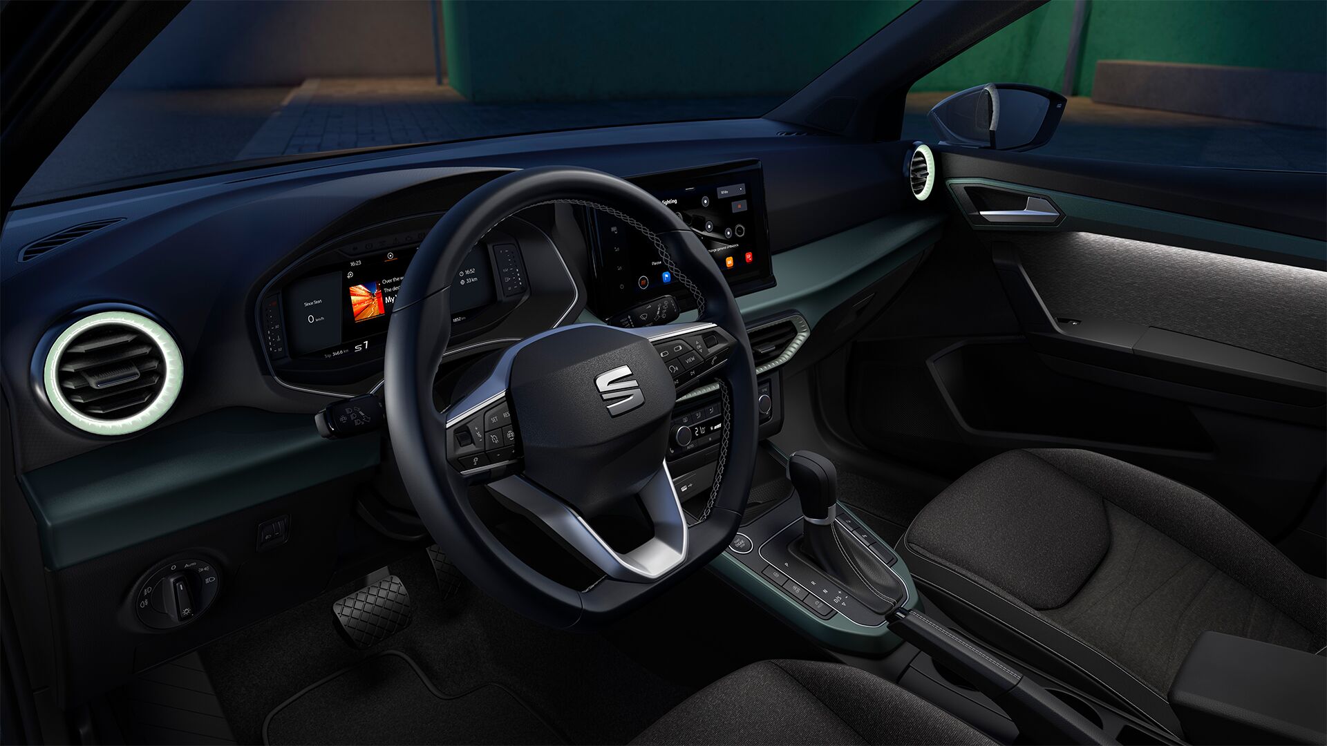 Podsvietené bočné výstupy vzduchu