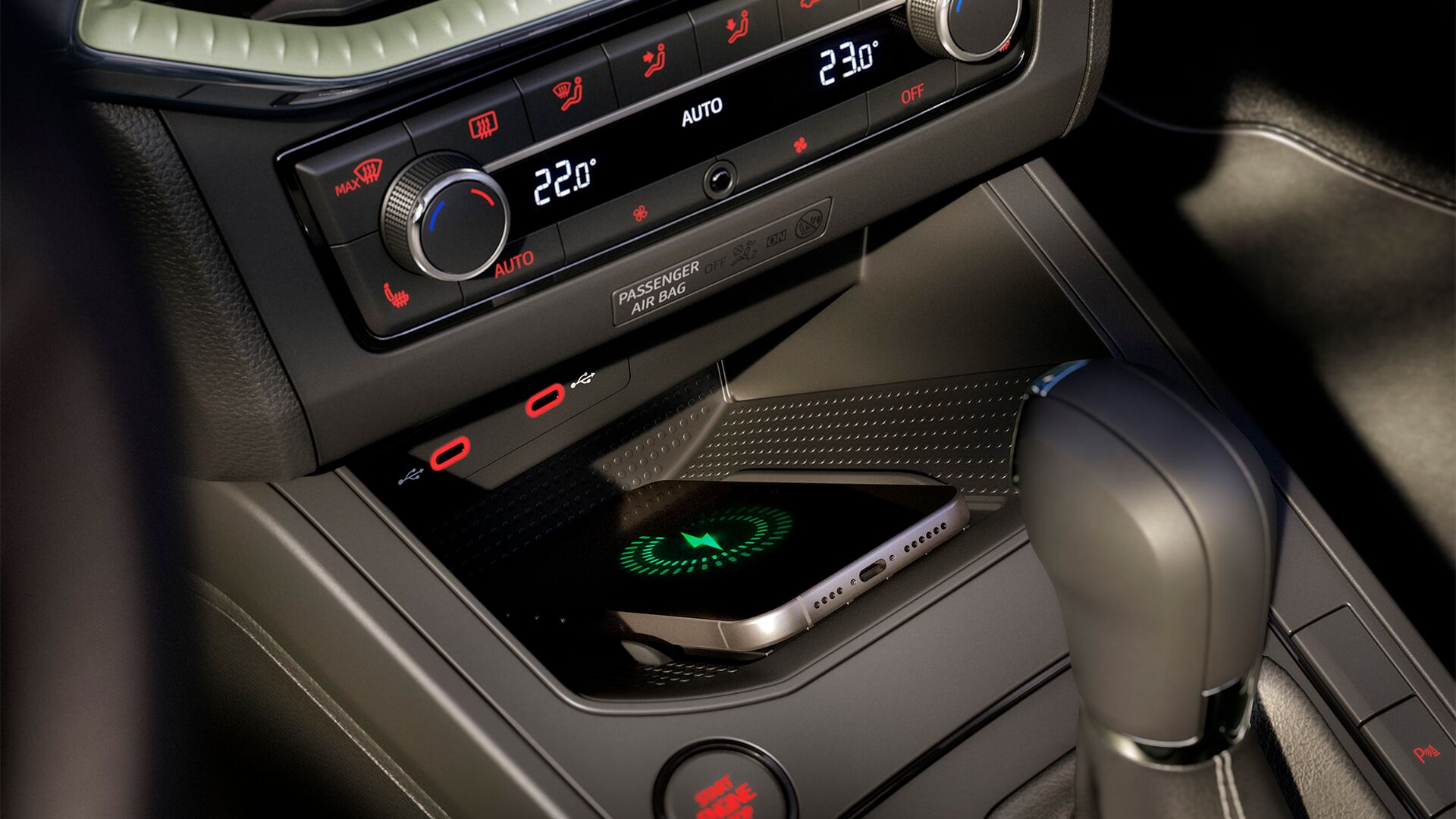 Interiérový balík: bezdrôtové nabíjanie